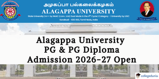 Alagappa University PG Admission 2026-27 Begins; Apply by May 20  @alagappauniversity.ac.in
